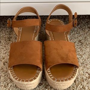 Tan platform shoes